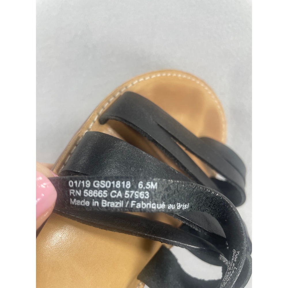 Caslon Womens Black Leather Multi Strap Slide Sandals GS01818‎ Size 6.5M - Picture 2 of 5
